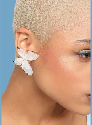 Gold Plated Party Designer Stone Stud For Women