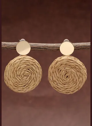 Gold Plated Beaded Drop Earring
