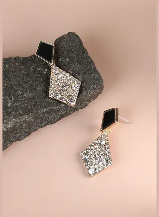 Gold Plated Designer Stone Casual Drop Earring For Women