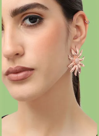 Gold Plated Designer Party Stud For Women