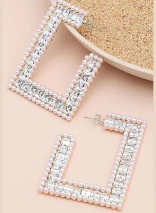 Gold Plated Party Designer Stone Hoop Earring For Women