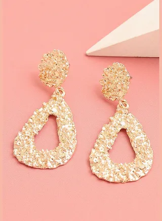 Gold Plated Designer Stone Party Drop Earring For Women