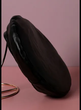 Casual Solid Vegan Leather Beret Cap For Women