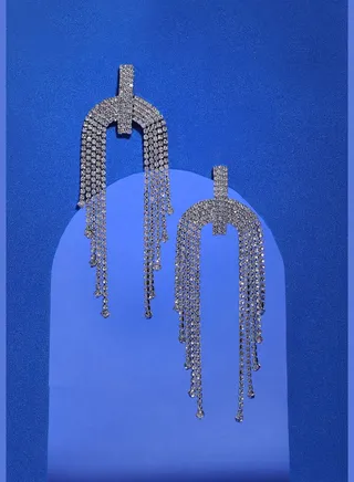 Silver Plated Designer Western Wear Drop Earring For Women