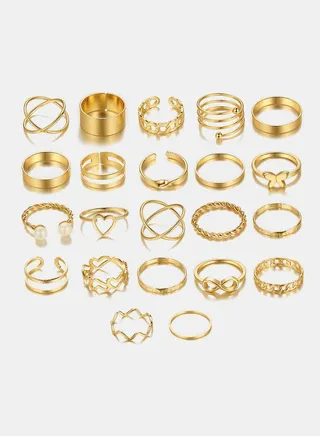 Set of 22 - Stackable Rings