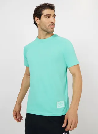 Logo Patch Detail Crew Neck T-Shirt with Short Sleeves