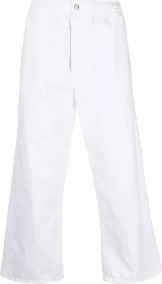 Kobe elasticated waistband wide-leg jeans