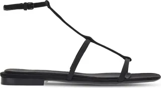 Square-Toe Flat Thong Sandals
