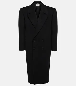 Double-breasted cashmere coat