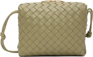 Bottega Veneta Khaki Small Loop Camera Bag