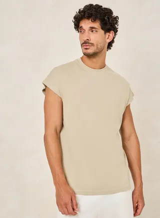 Cap Sleeve Cotton Rich Oversized T-Shirt