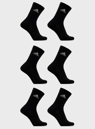 6 Pack Cushioned Crew Socks