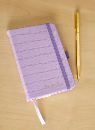 Carriea Imitation Croc Mini Notebook And Pen