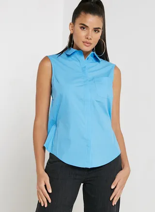 Pocket Detail Button Down Shirt