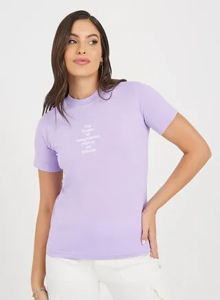 Regular Fit Slogan Print Short Sleeve T-shirt