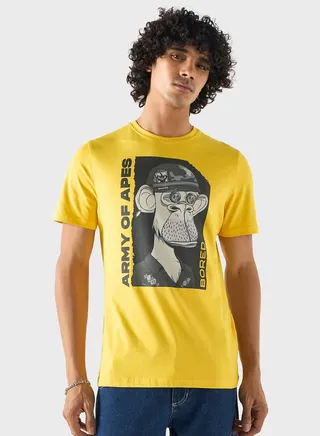 Army Of Apes Print T-Shirt