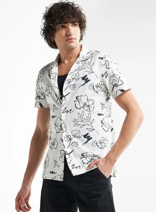 Floral Print  Regular\n  Fit Shirts