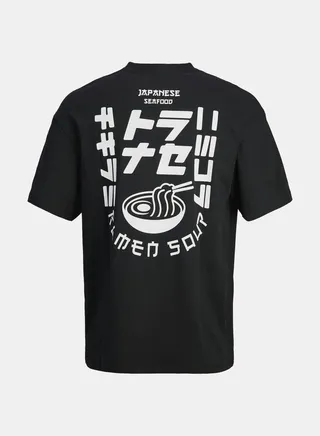 Ramen Graphic Back Print Crew Neck Regular Fit T-Shirt