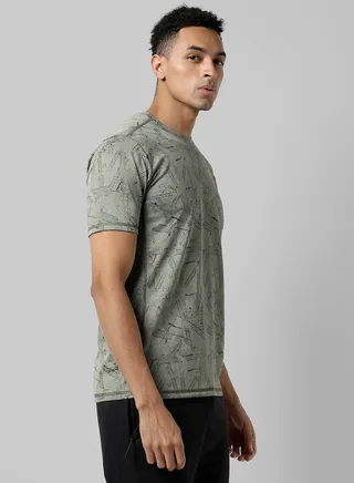 Abstract Print Activewear T-Shirt