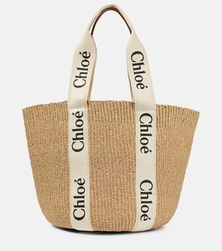 x Mifuko Woody Large raffia tote