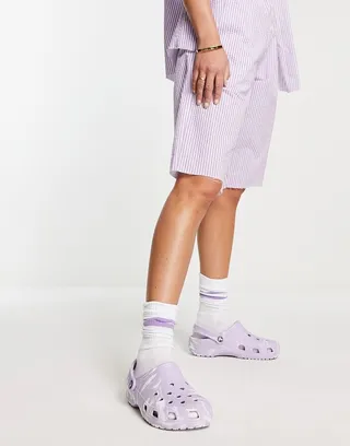 Crocs classic clogs in lavender marble