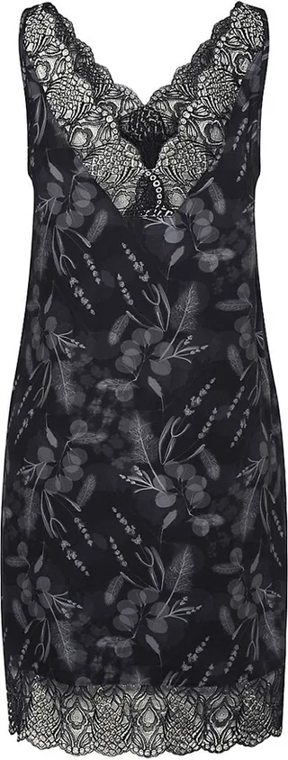 Floral Lace-Trimmed Nightgown