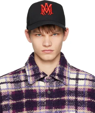 AMIRI Black M.A. Trucker Cap