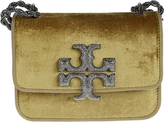 Eleanor Embossed Small Convertible Velvet Pave Shoulder Bag