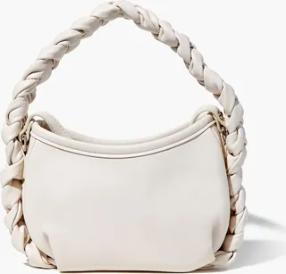 Braided Faux Leather Crossbody Bag
