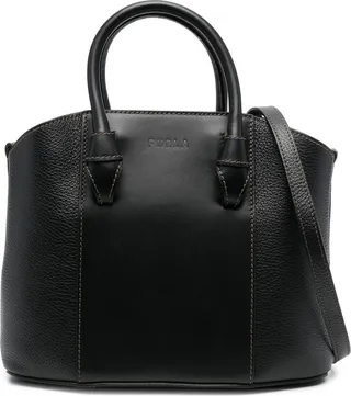 Logo-Embossed Leather Tote Bag