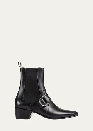 Roxy Rider Leather Buckle Chelsea Booties