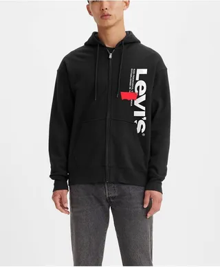 Levi's® Men's Relaxed Fit Zip-Up Sweatshirt - Black S