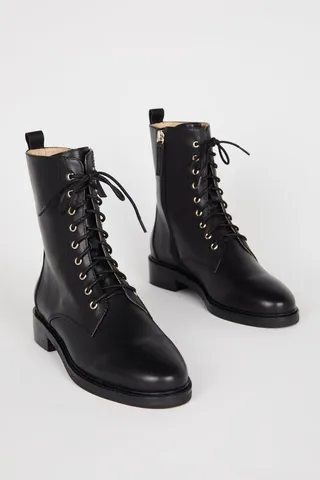 Intentionally Blank Elaine Lace Up Boot - Black