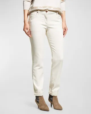 Garment Dyed Skinny-Leg Pants