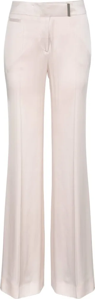 Straight Leg Plain Trousers
