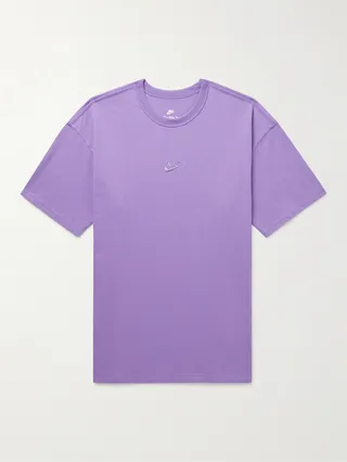 Sportswear Premium Essentials Logo-Embroidered Cotton-Jersey T-Shirt
