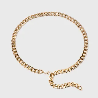 Women's Chain Belt - A New Day™ Light Gold L