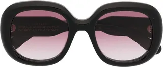 Black Oversized Frame Gradient Sunglasses