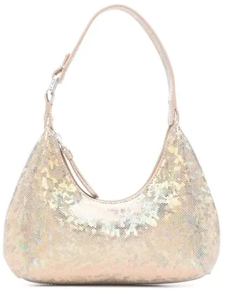 Metallic-Effect Zipped Tote