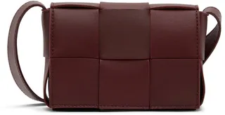 Bottega Veneta Burgundy Mini Cassette Shoulder Bag