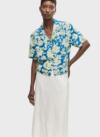 Floral Print Button Down Shirt