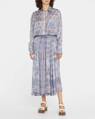 Vitali Paisley Relaxed Blouse