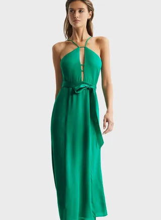 Halter Neck Cut Out Dress