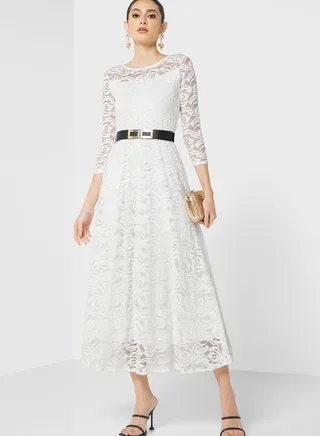 Lace A-Line Dress