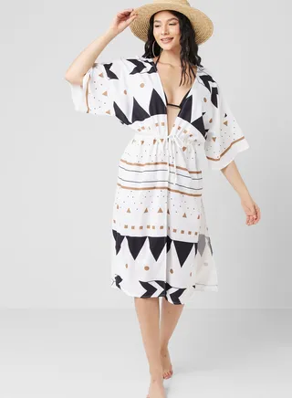 Printed Beach Cover Up