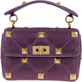 Medium Shoulder Bag Roman Stud Con Strass