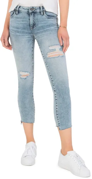 Reese Slant Raw Hem Ankle Slim Jeans