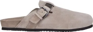 Suede clogs