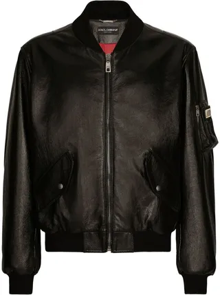 Leather Bomber Jacket