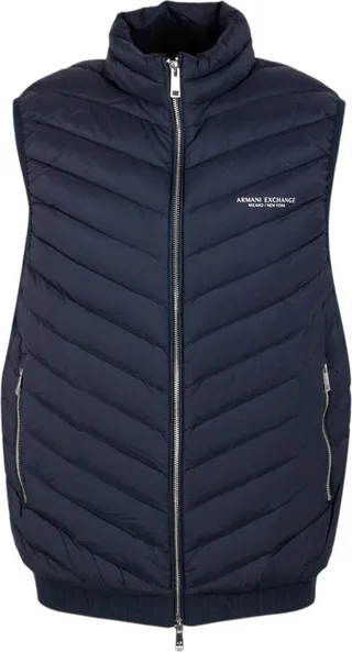 Sleeveless Gilet In Light Down With Logoed And Elasticated Bottom And Zip Closure